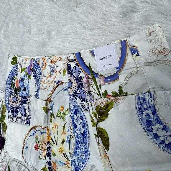 Maeve Wide Leg Pants - Multicolor Pattern - Picture 5 of 6